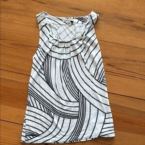 Banana Republic Black and White Striped Tank Top